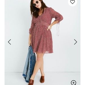 Madewell Starviolet Mini Dress in Ditsy Flowers